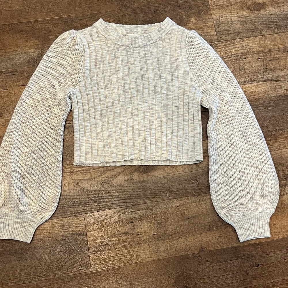 Altar'd State Cream and Tan Knit sweater